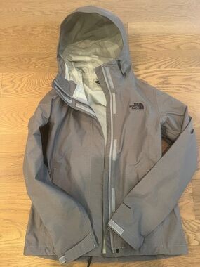 The North Face Gray Jacket with Black Logo